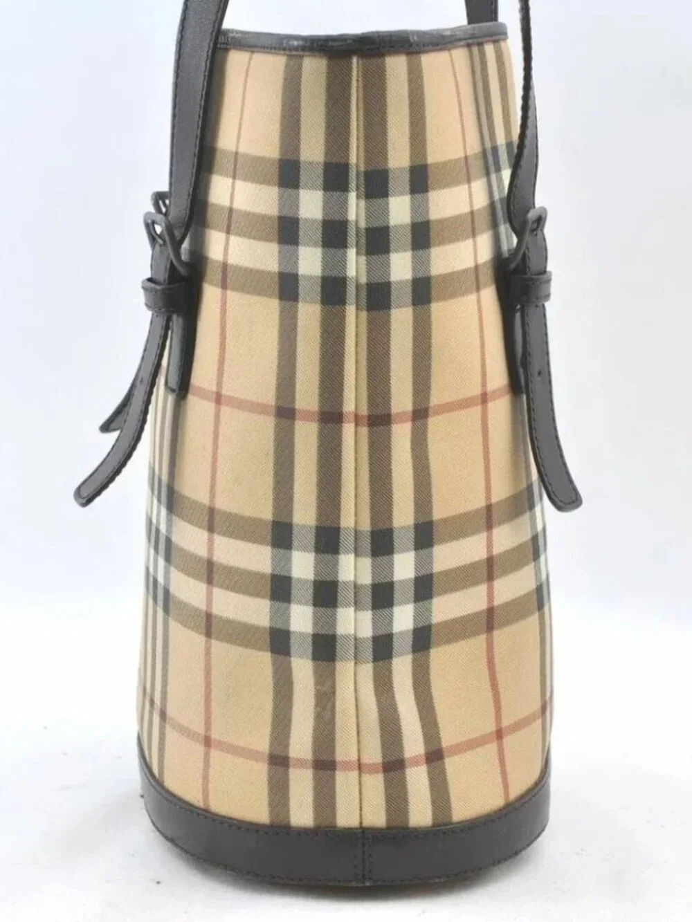 Authentic Burberry Nova Check Shoulder HandBag PVc